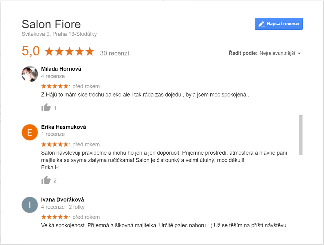 Recenze Google